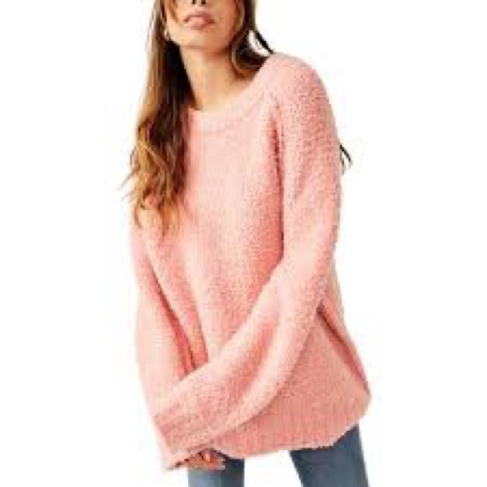 Free People Teddy Sweater Tunic - Pale Rosette.